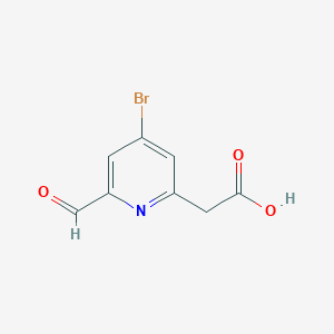 (4-Bromo-6-formylpyridin-2-YL)acetic acid