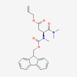 molecular formula C25H28N2O5 B14856448 Fmoc-N-Me-L-Asp(OAll)-NMe2 