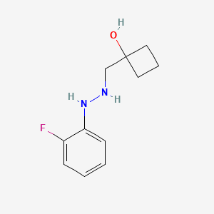 molecular formula C11H15FN2O B1485645 1-{[2-(2-Fluorophenyl)hydrazin-1-yl]methyl}cyclobutan-1-ol CAS No. 2166748-16-7