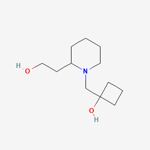 1-{[2-(2-Hydroxyethyl)piperidin-1-yl]methyl}cyclobutan-1-ol