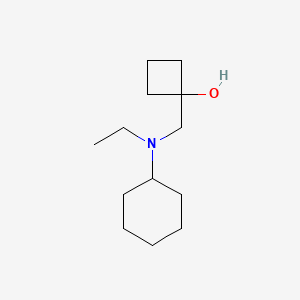 molecular formula C13H25NO B1485650 1-{[Cyclohexyl(ethyl)amino]methyl}cyclobutan-1-ol CAS No. 2153268-08-5