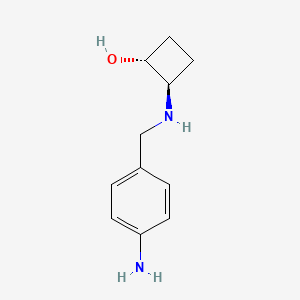 trans-2-{[(4-Aminophenyl)methyl]amino}cyclobutan-1-ol