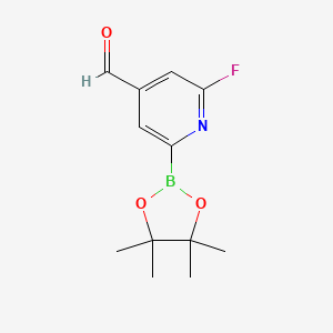 (6-Fluoro-4-formylpyridin-2-YL)boronic acid pinacol ester