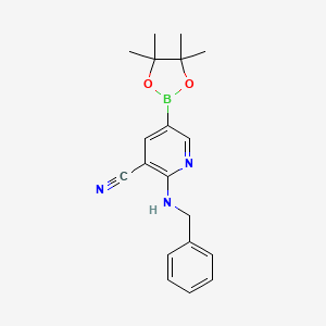 2-(Benzylamino)-5-(4,4,5,5-tetramethyl-1,3,2-dioxaborolan-2-YL)nicotinonitrile