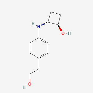 trans-2-{[4-(2-Hydroxyethyl)phenyl]amino}cyclobutan-1-ol