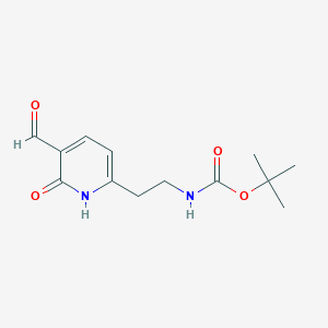 Tert-butyl 2-(5-formyl-6-hydroxypyridin-2-YL)ethylcarbamate