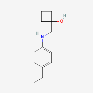 1-{[(4-Ethylphenyl)amino]methyl}cyclobutan-1-ol