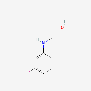 1-{[(3-Fluorophenyl)amino]methyl}cyclobutan-1-ol