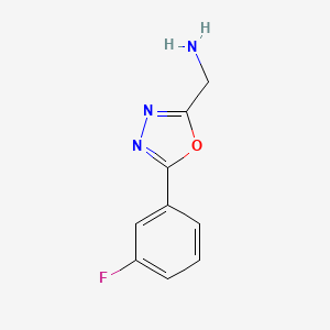 1-[5-(3-Fluorophenyl)-1,3,4-oxadiazol-2-yl]methanamine