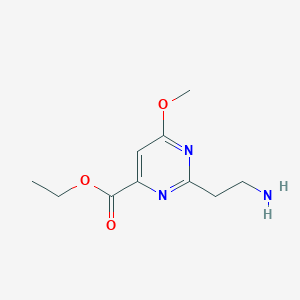 2-[4-(Ethoxycarbonyl)-6-methoxypyrimidin-2-YL]ethanamine