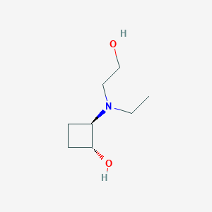 trans-2-[Ethyl(2-hydroxyethyl)amino]cyclobutan-1-ol