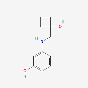 3-{[(1-Hydroxycyclobutyl)methyl]amino}phenol