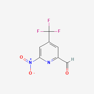 6-Nitro-4-(trifluoromethyl)picolinaldehyde