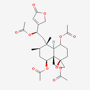 [(4R,4aR,5S,7R,8S,8aR)-1,5-diacetyloxy-8-[(2R)-2-acetyloxy-2-(5-oxo-2H-furan-3-yl)ethyl]-7,8-dimethylspiro[2,3,5,6,7,8a-hexahydro-1H-naphthalene-4,2'-oxirane]-4a-yl]methyl acetate