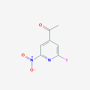 1-(2-Iodo-6-nitropyridin-4-YL)ethanone