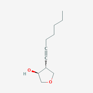 molecular formula C11H18O2 B1485676 (3S,4R)-4-(hept-1-yn-1-yl)oxolan-3-ol CAS No. 2166017-65-6