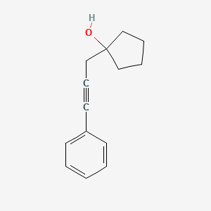 1-(3-Phenylprop-2-yn-1-yl)cyclopentan-1-ol
