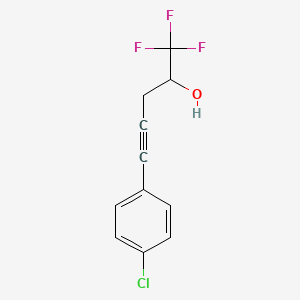 molecular formula C11H8ClF3O B1485682 5-(4-Chlorophenyl)-1,1,1-trifluoropent-4-yn-2-ol CAS No. 2098040-32-3