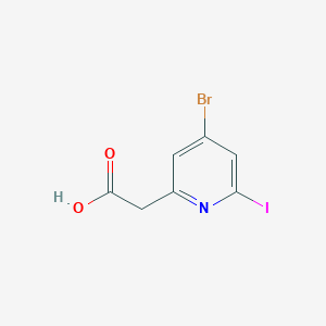 (4-Bromo-6-iodopyridin-2-YL)acetic acid