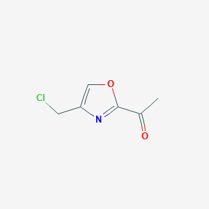 1-[4-(Chloromethyl)-1,3-oxazol-2-YL]ethanone