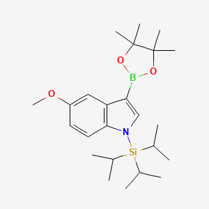 5-Methoxy-3-(4,4,5,5-tetramethyl-1,3,2-dioxaborolan-2-YL)-1-(triisopropylsilyl)-indole