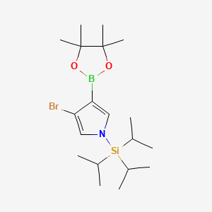 3-Bromo-4-(4,4,5,5-tetramethyl-1,3,2-dioxaborolan-2-YL)-1-(triisopropylsilyl)-1H-pyrrole