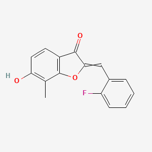 (Z)-2-(2-fluorobenzylidene)-6-hydroxy-7-methylbenzofuran-3(2H)-one