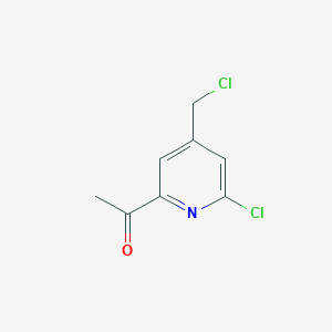 1-[6-Chloro-4-(chloromethyl)pyridin-2-YL]ethanone