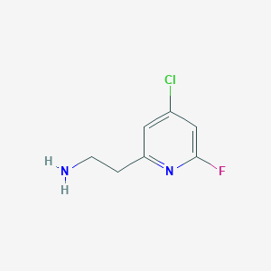 2-(4-Chloro-6-fluoropyridin-2-YL)ethanamine