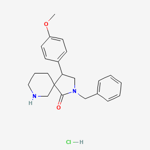 2-Benzyl-4-(4-methoxyphenyl)-2,7-diazaspiro[4.5]decan-1-one hydrochloride