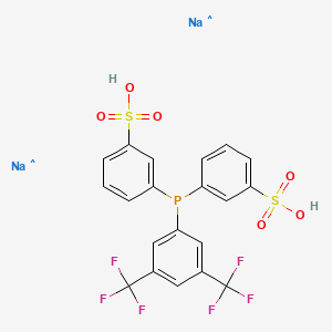 molecular formula C20H13F6Na2O6PS2 B14856985 Bis(3-sulfonatophenyl)(3,5-di-trifluoroMethylphenyl)phosphine, disodiuM salt Monohydrate DANPHOS (water soluble) 