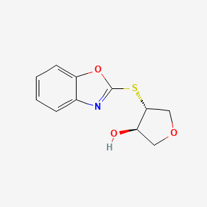 (3R,4R)-4-(1,3-benzoxazol-2-ylsulfanyl)oxolan-3-ol