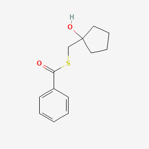 {[(1-Hydroxycyclopentyl)methyl]sulfanyl}(phenyl)methanone