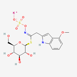 molecular formula C17H21KN2O10S2 B14857021 potassium;[(E)-[2-(4-methoxy-1H-indol-2-yl)-1-[(2S,3R,4S,5S,6R)-3,4,5-trihydroxy-6-(hydroxymethyl)oxan-2-yl]sulfanylethylidene]amino] sulfate 