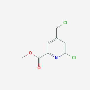 molecular formula C8H7Cl2NO2 B14857078 Methyl 6-chloro-4-(chloromethyl)pyridine-2-carboxylate 