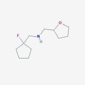 molecular formula C11H20FNO B1485708 [(1-Fluorocyclopentyl)methyl][(oxolan-2-yl)methyl]amine CAS No. 2098092-28-3