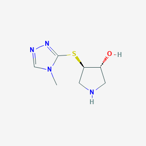 (3R,4R)-4-[(4-methyl-4H-1,2,4-triazol-3-yl)sulfanyl]pyrrolidin-3-ol