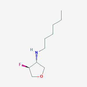 molecular formula C10H20FNO B1485714 (3R,4S)-4-氟代-N-己氧代唑烷-3-胺 CAS No. 2165725-83-5