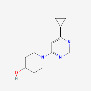 molecular formula C12H17N3O B1485717 1-(6-Cyclopropylpyrimidin-4-yl)piperidin-4-ol CAS No. 2098017-67-3