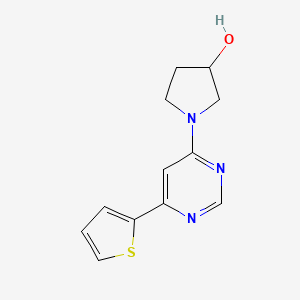 molecular formula C12H13N3OS B1485720 1-[6-(Thiophen-2-yl)pyrimidin-4-yl]pyrrolidin-3-ol CAS No. 2098100-47-9