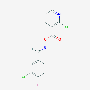 (E)-3-chloro-4-fluorobenzaldehyde O-2-chloronicotinoyl oxime