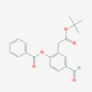 2-(2-(tert-Butoxy)-2-oxoethyl)-4-formylphenyl benzoate