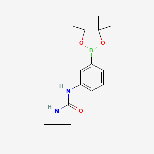 molecular formula C17H27BN2O3 B1485724 1-Tert-butyl-3-(3-(4,4,5,5-tetramethyl-1,3,2-dioxaborolan-2-yl)phenyl)urea CAS No. 874299-09-9