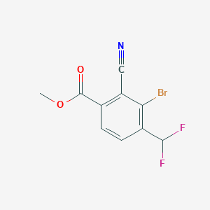 molecular formula C10H6BrF2NO2 B1485725 Methyl 3-bromo-2-cyano-4-(difluoromethyl)benzoate CAS No. 1806060-65-0