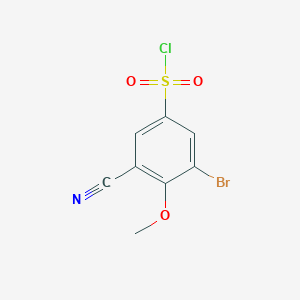molecular formula C8H5BrClNO3S B1485726 3-Bromo-5-cyano-4-methoxybenzenesulfonyl chloride CAS No. 1805413-65-3