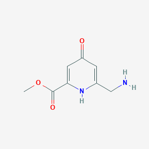 molecular formula C8H10N2O3 B14857296 Methyl 6-(aminomethyl)-4-hydroxypyridine-2-carboxylate 