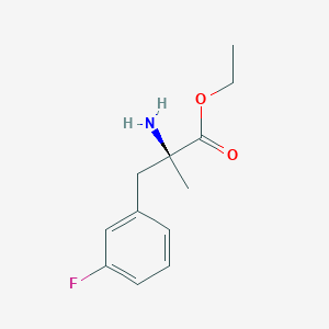 molecular formula C12H16FNO2 B14857356 Alanine, 3-(M-fluorophenyl)-2-methyl, ethyl ester 