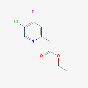 molecular formula C9H9ClFNO2 B14857377 Ethyl 5-chloro-4-fluoropyridine-2-acetate 