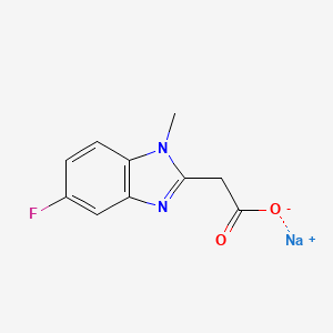 molecular formula C10H8FN2NaO2 B14857394 sodium 2-(5-fluoro-1-methyl-1H-1,3-benzodiazol-2-yl)acetate 