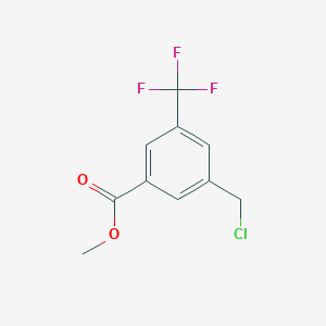 molecular formula C10H8ClF3O2 B14857402 Methyl 3-(chloromethyl)-5-(trifluoromethyl)benzoate 